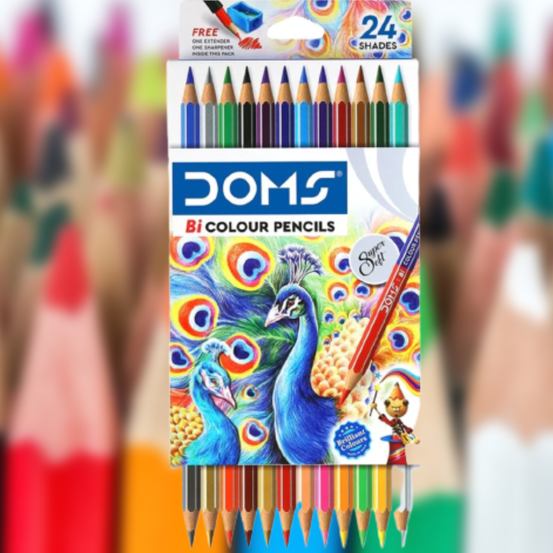 Doms Bi Colour Pencils Super Soft Pack Of 24