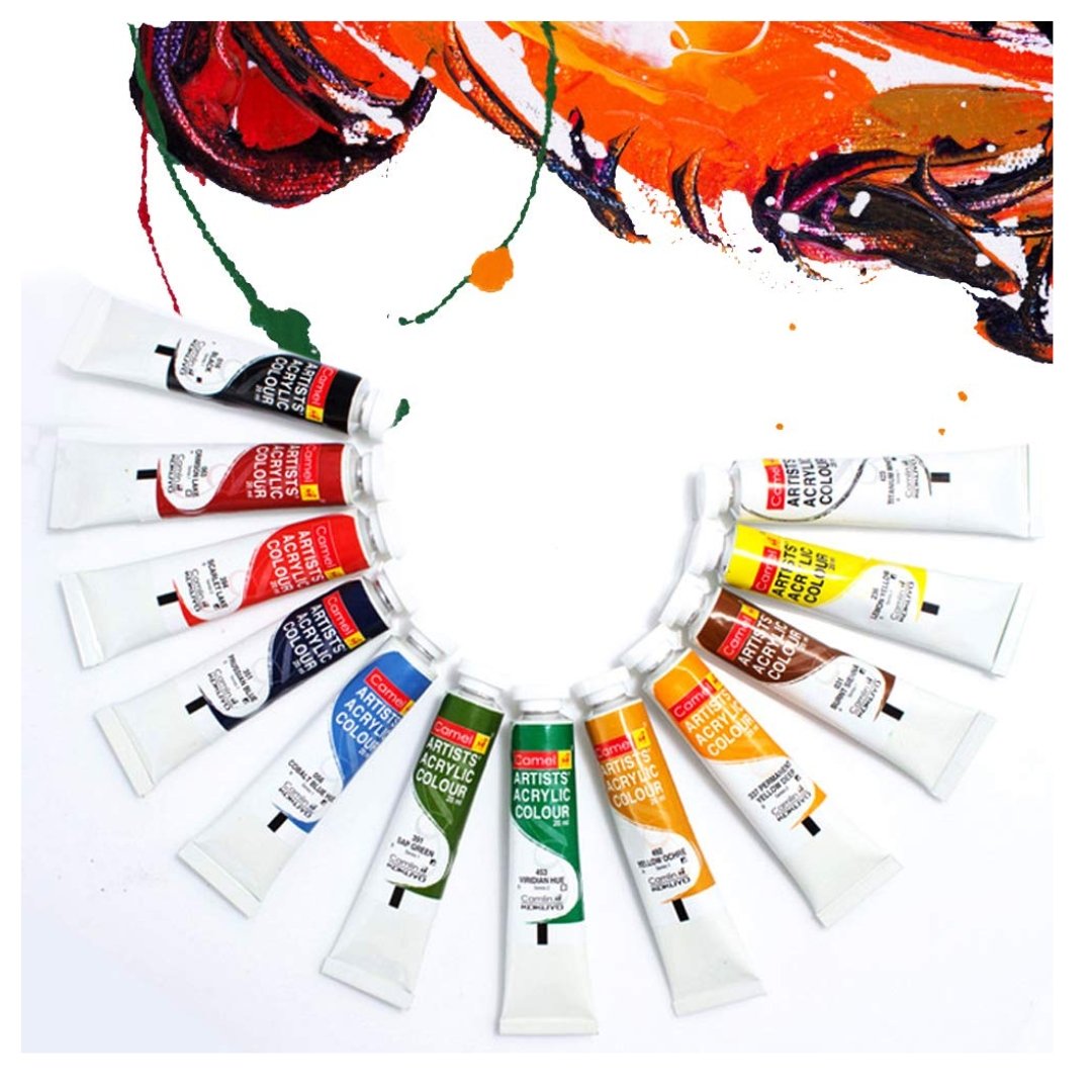 Camel Artist Acrylic Colours-Assorted 18 Shades
