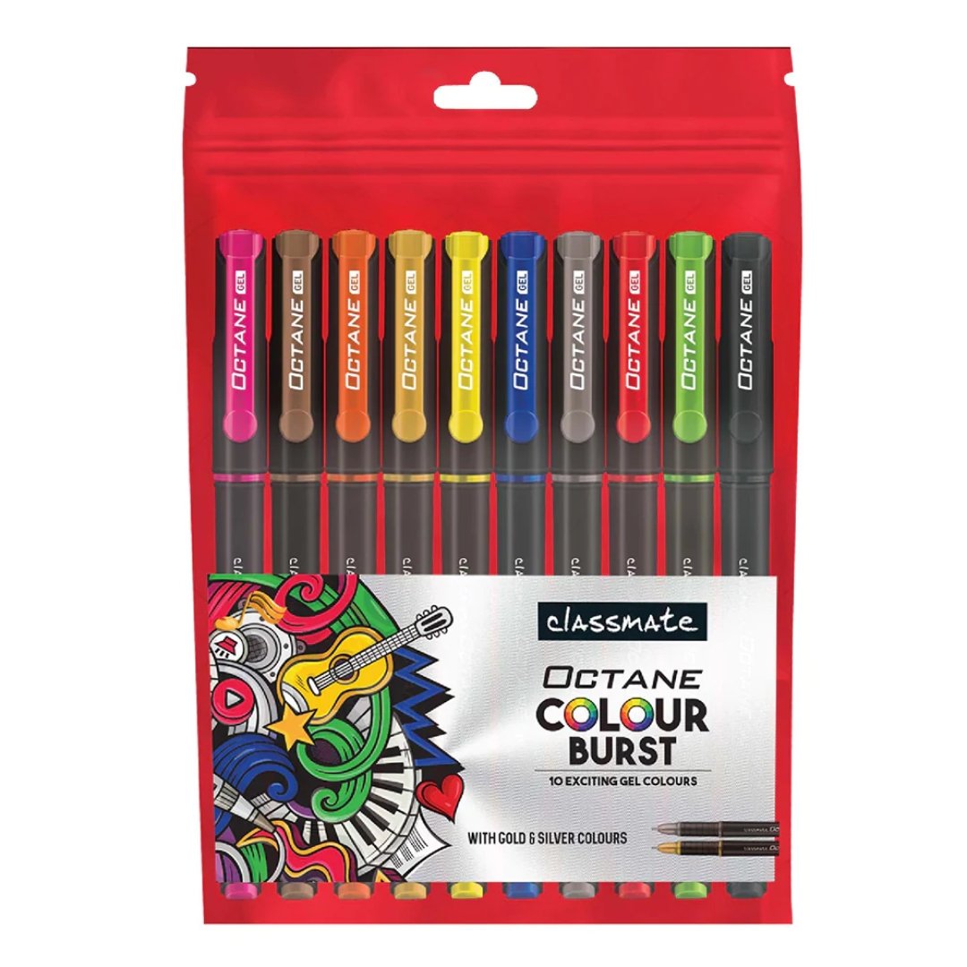 Classmate Octane Colour Burst 0.1mm (Pack Of 10)