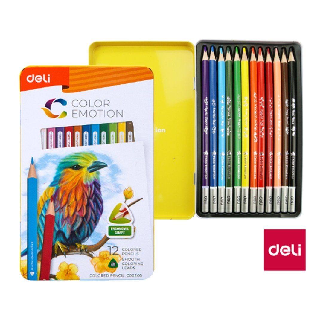 Deli Color Emotion 12 Colored Pencils