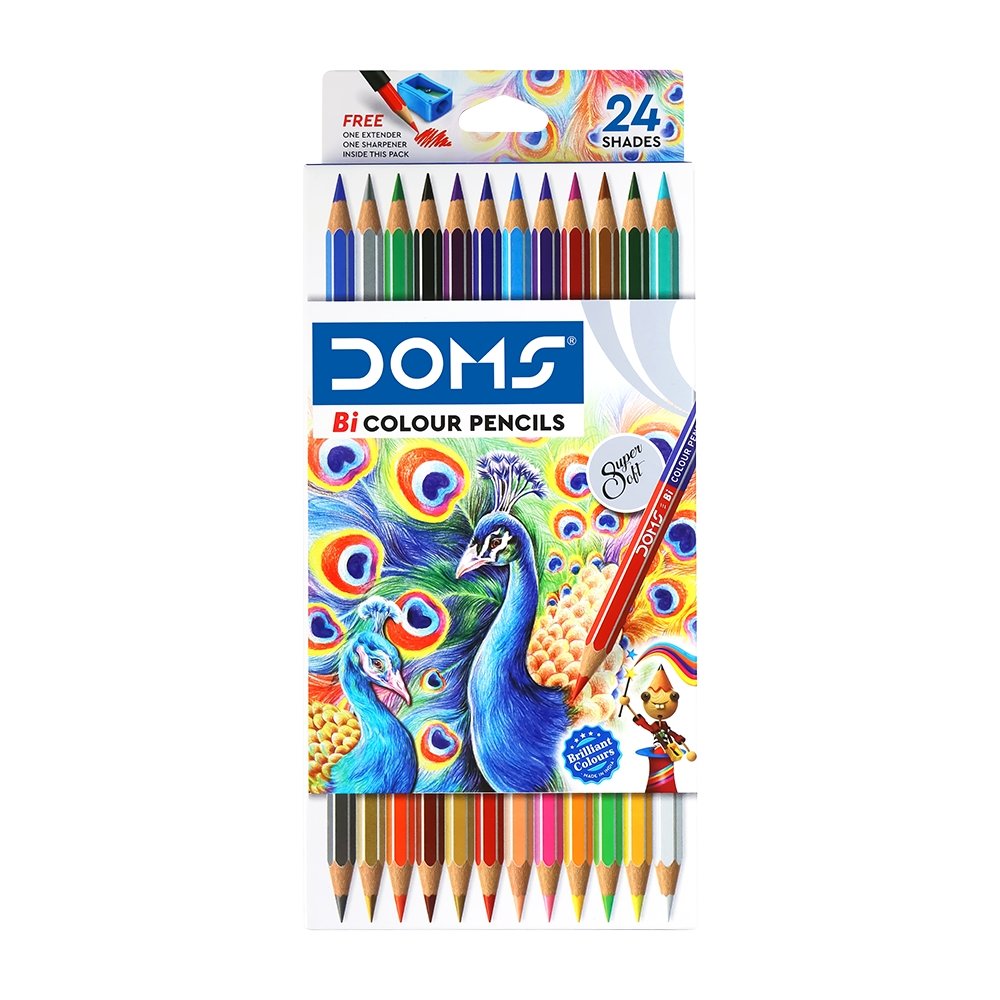 DOMS Bi Colour Pencil 24 Shades