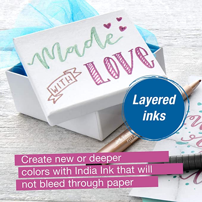 Faber-Castell Pitt Artist Pen Set - Pack of 4 (Metallic)