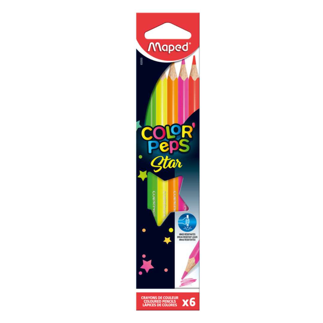 Maped Fluos Color Pencils Pack Of 6