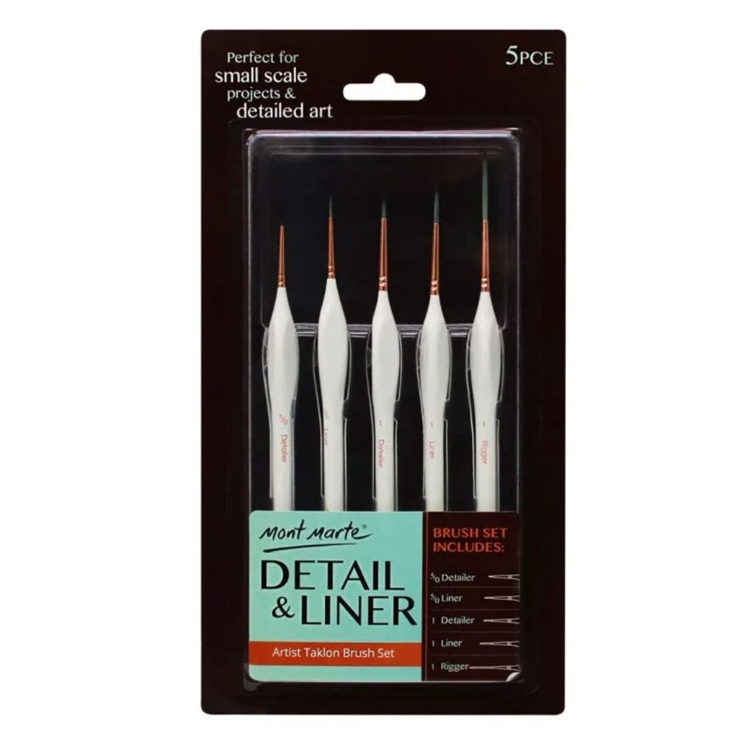 Mont Marte Detail Brush Set Pack Of 5