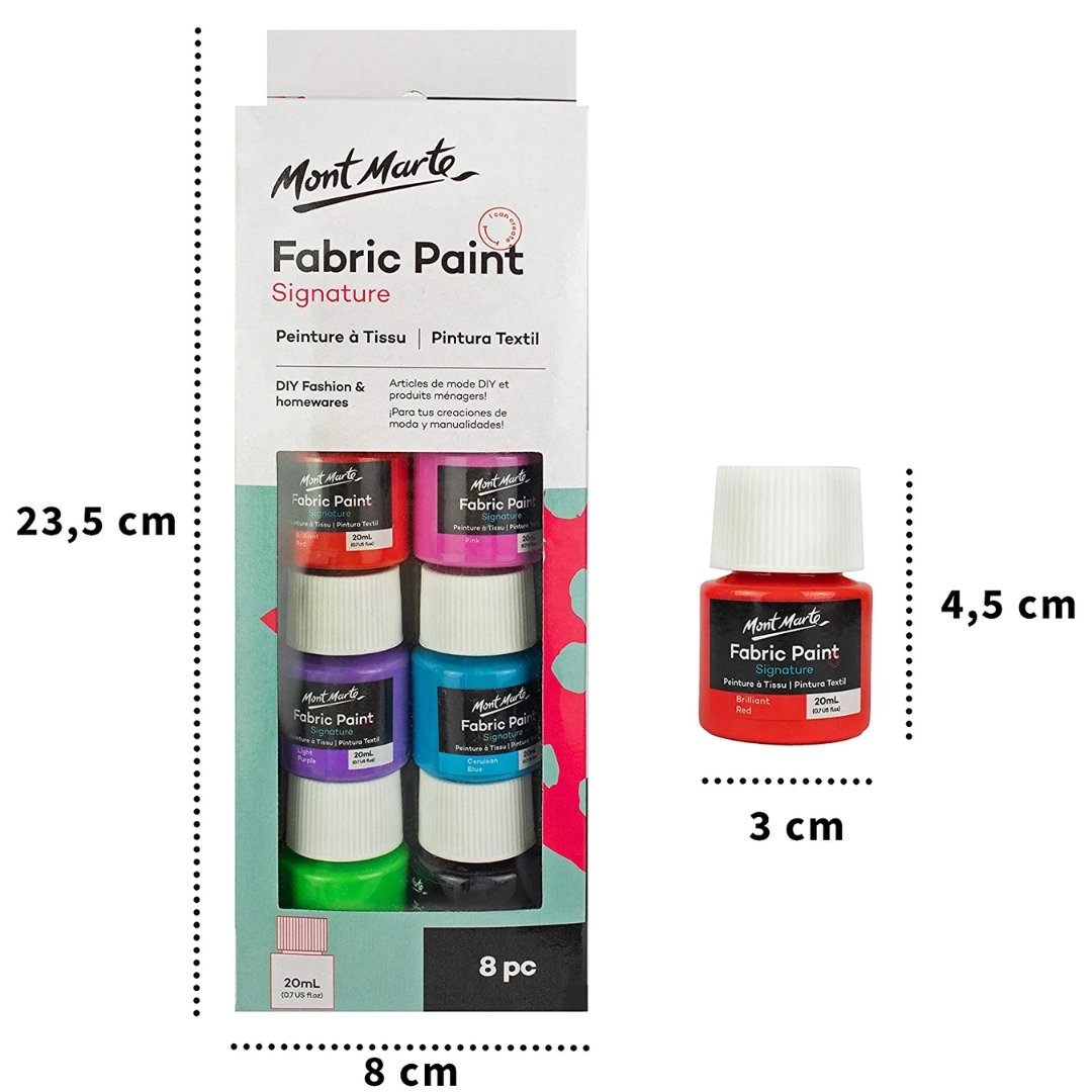 Mont Marte Fabric Paint Set Of 8