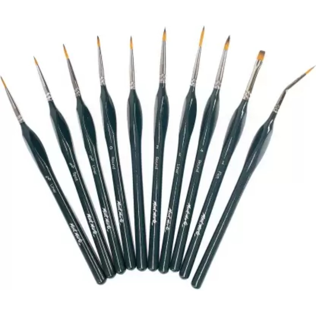 Mont Marte Fine Detail Brush Set Pack Of 10