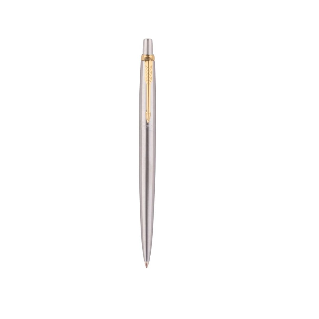 Parker Jotter London Stainless Steel Gold Trim Ball Pen