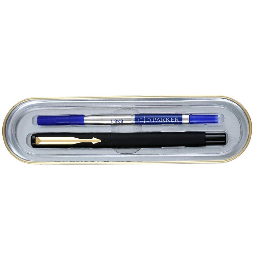 Parker Vector Black Roller Ball Pen Gold Trim