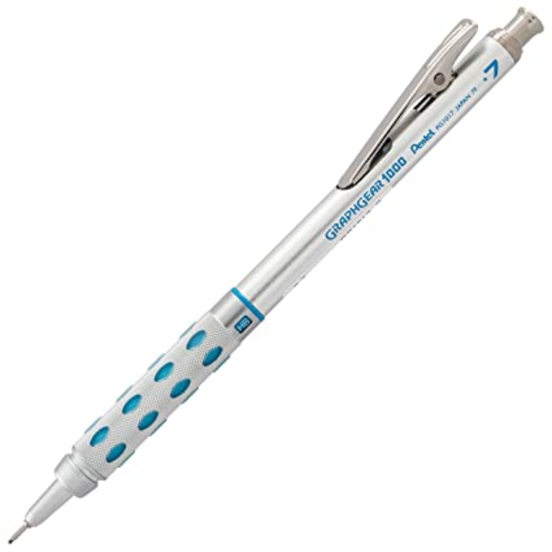 Pentel Graphgear 1000 Mechanical, Silver & Blue (PG1017)