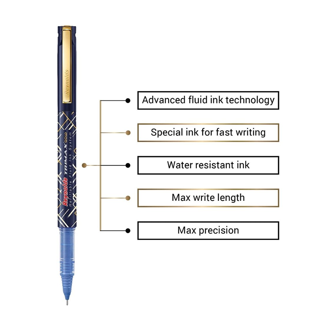 Reynolds Trimax Gold Ball Pen 0.5mm