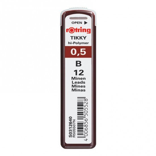 Rotring Tikky 0.5MM - B Pencil Lead- Pack of 10