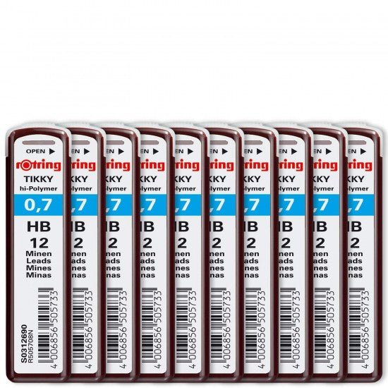 Rotring Tikky 0.7MM - HB Pencil Lead - Pack of 10