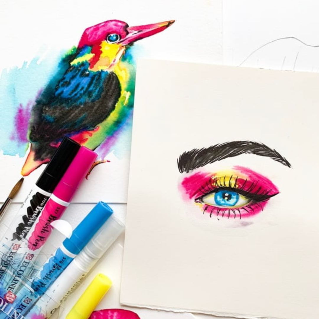 Royal Talens Ecoline Bright Watercolor Brush Pens Pack Of 10