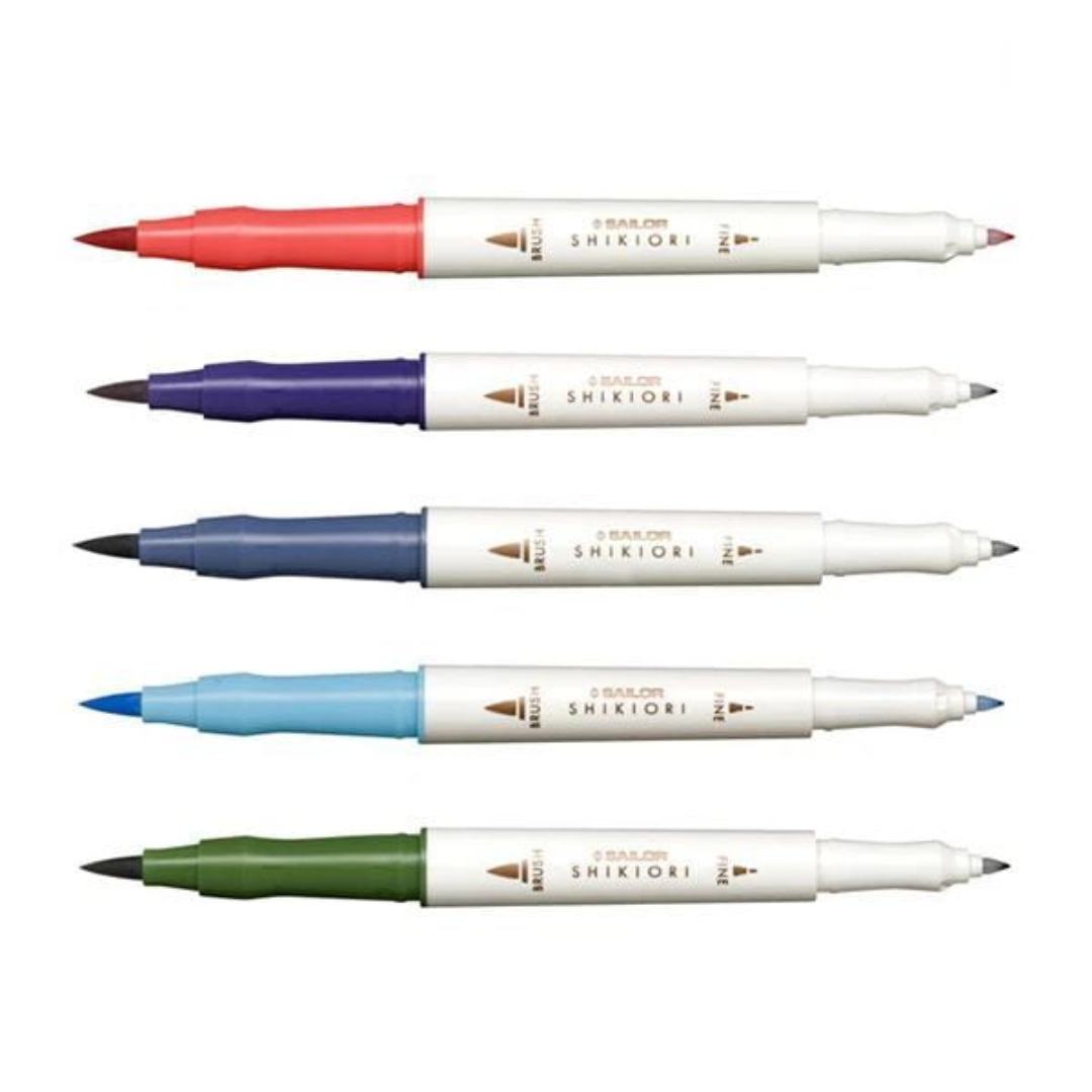 Sailor Shikiori Twin Brush Pens Pack Of 5
