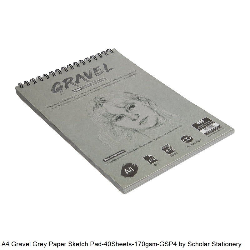 Scholar A4 Gravel Grey Paper Sketch Pad