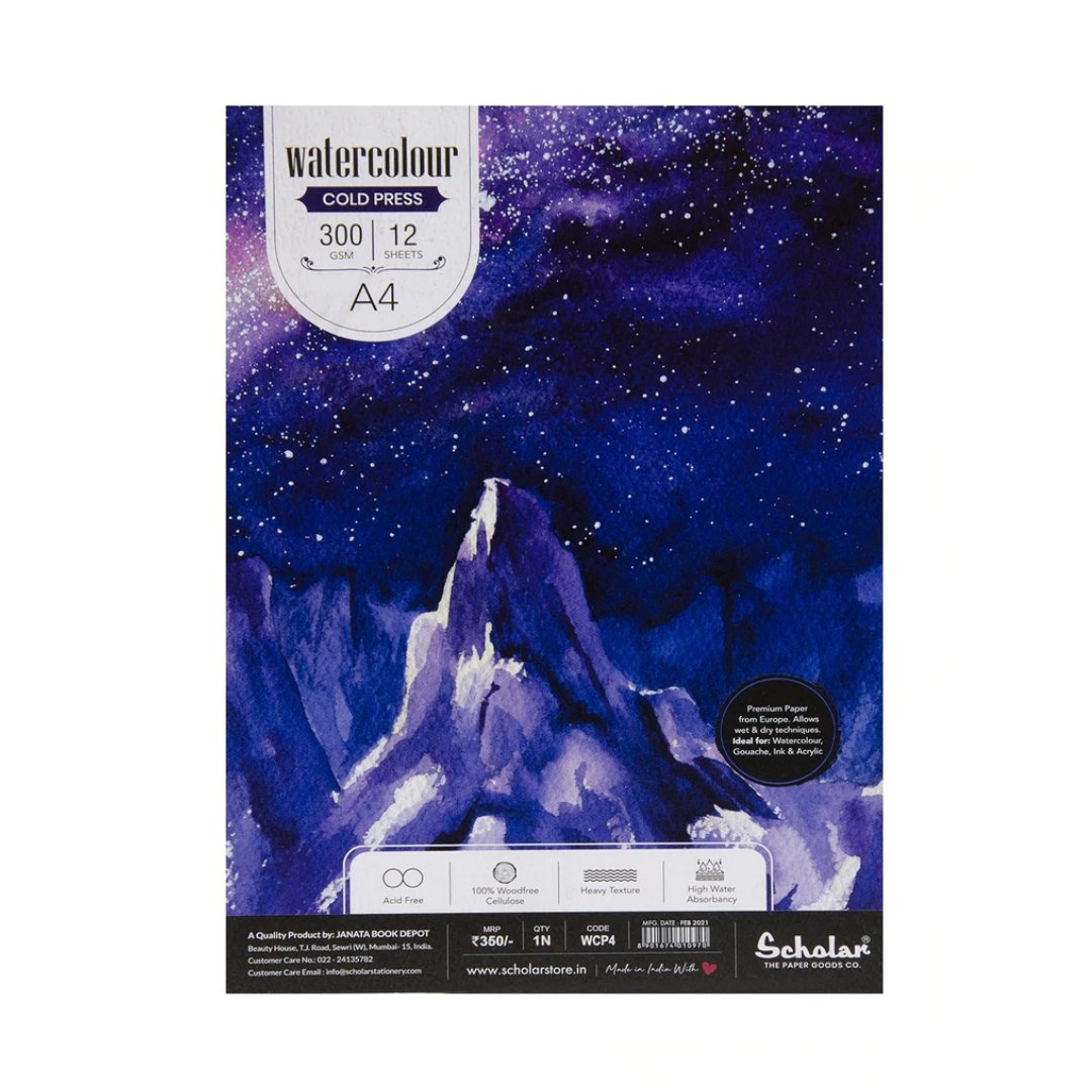 Scholar A4 Watercolor Pad