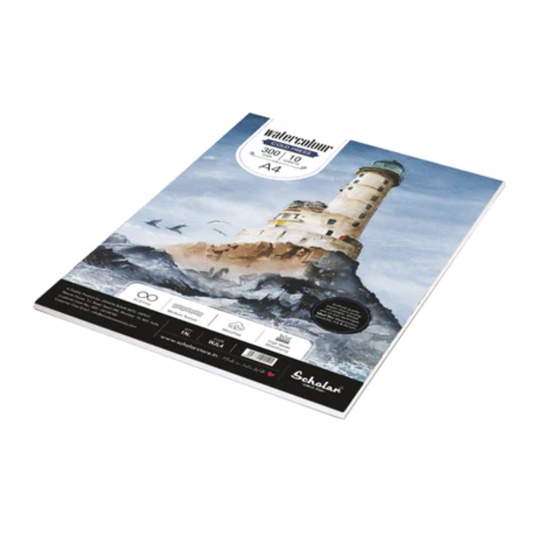 Scholar A4 Watercolour Cold Pressed Medium Loose Sheets