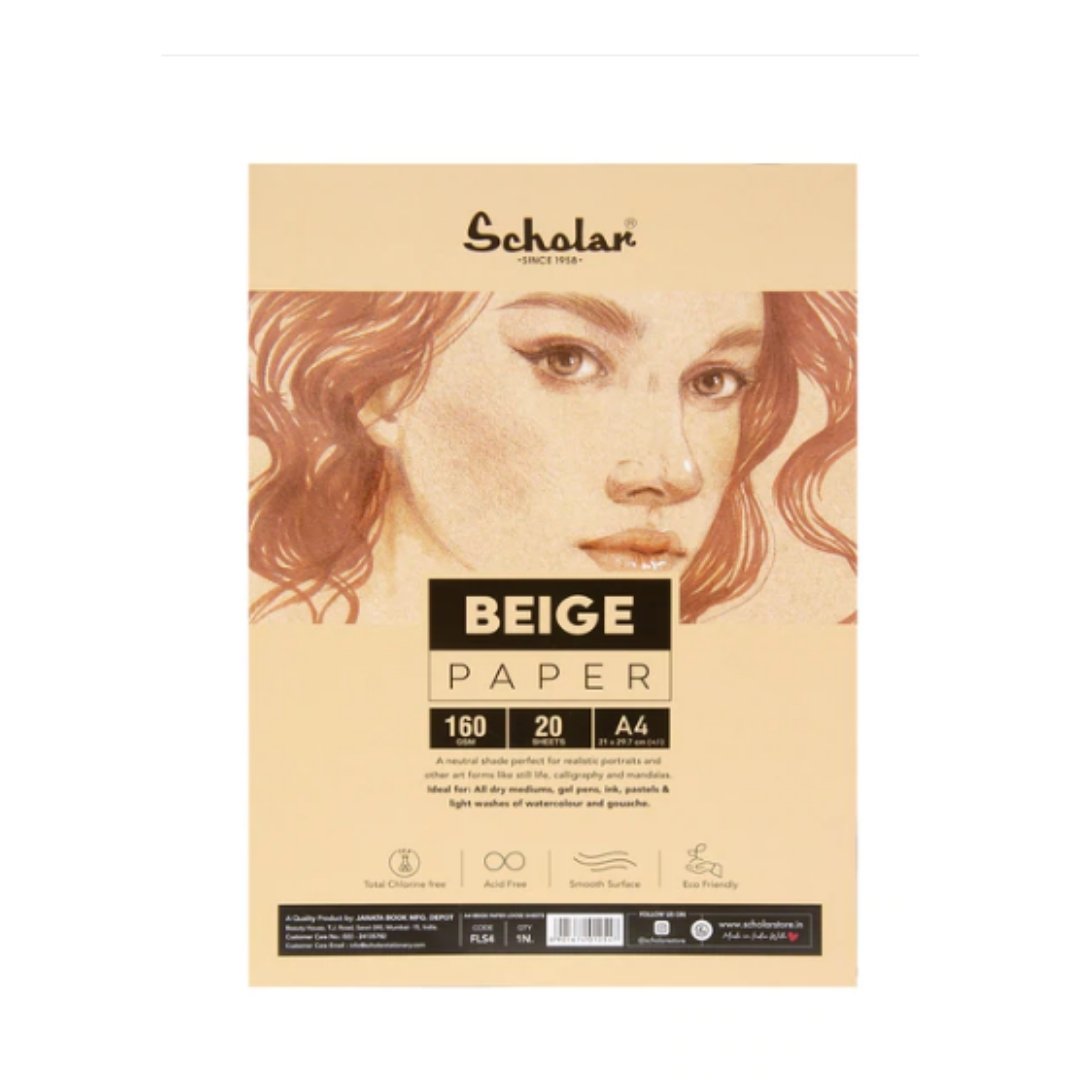 Scholar Flesh Beige Paper Loose Sheets