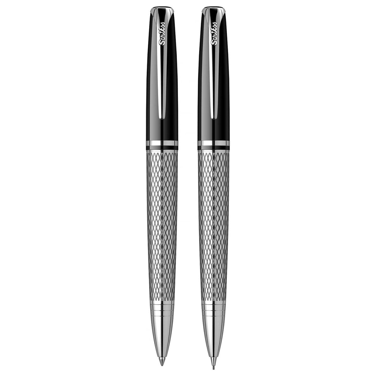 Scrikss Pera 477 Black CT Ballpoint Pen + Mechanical Pencil Set