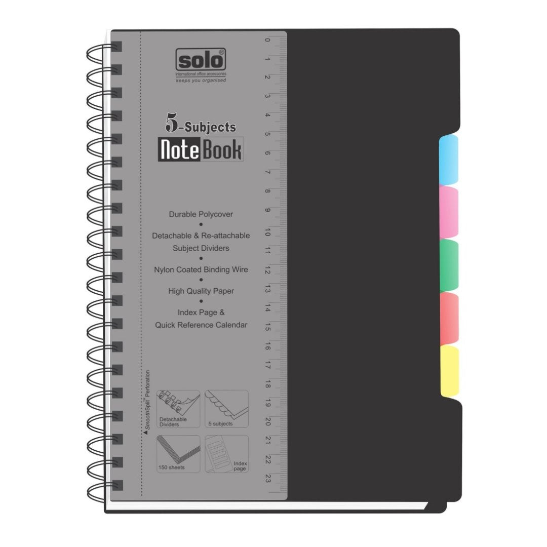 Solo 5 Subject Notebook B5