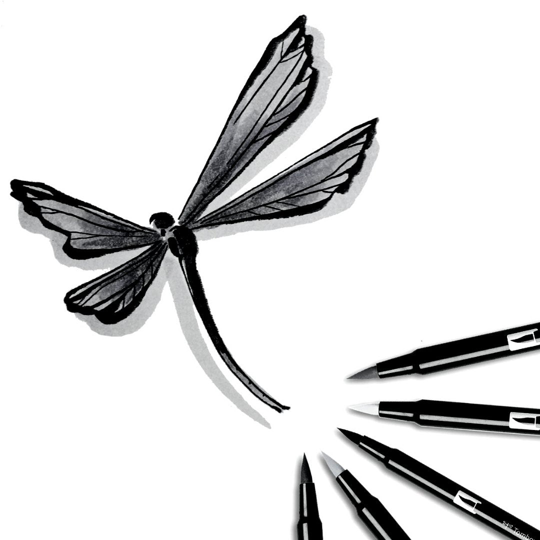 Tombo Dual Brush Pens-Set Of 6