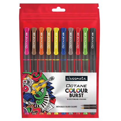 Classmate Octane Colour Burst 0.1mm (Pack Of 10)