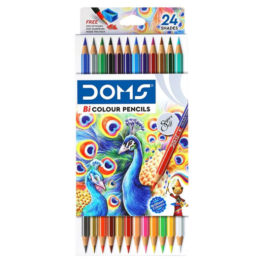 Doms Bi Colour Pencils Super Soft Pack Of 24