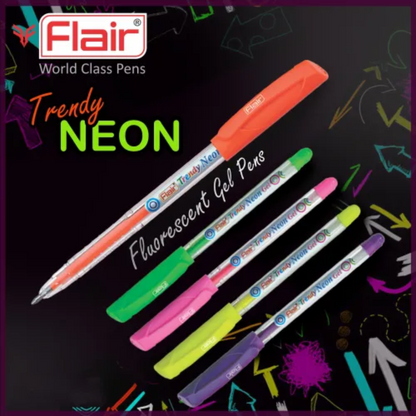 Flair Trendy Neon Gel Pens Pack Of 10