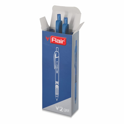 Flair V2 Gel Pens 0.7mm Pack Of 10