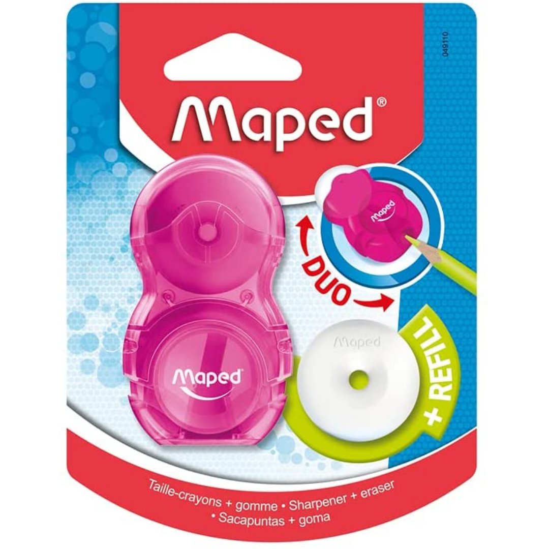 Maped Loopy Translucent Duo Eraser and Sharpener