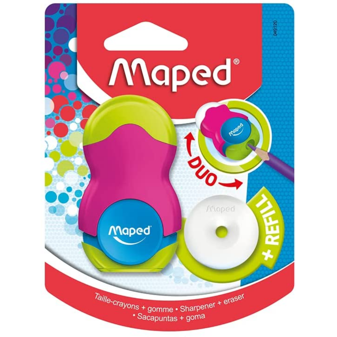 Maped Loopy Translucent Duo Eraser and Sharpener