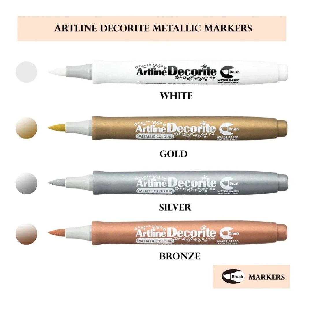 Artline Decorite Metallic Brush Marker