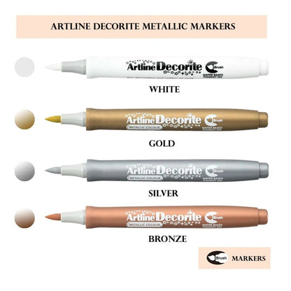 Artline Decorite Metallic Brush Marker