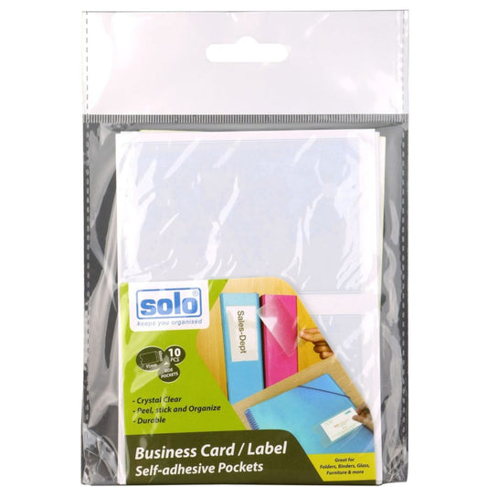 Solo Business Card/Label Self-Adhesive Pockets