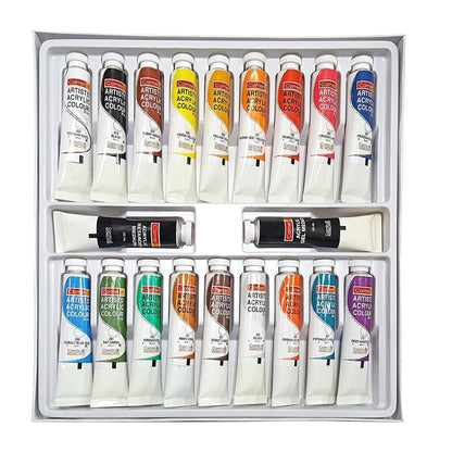 Camel Artist Acrylic Colours-Assorted 18 Shades