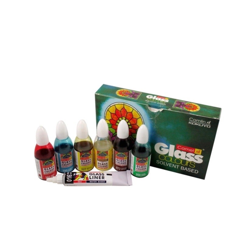 Camel Glass Colours Set (Solvent Based)