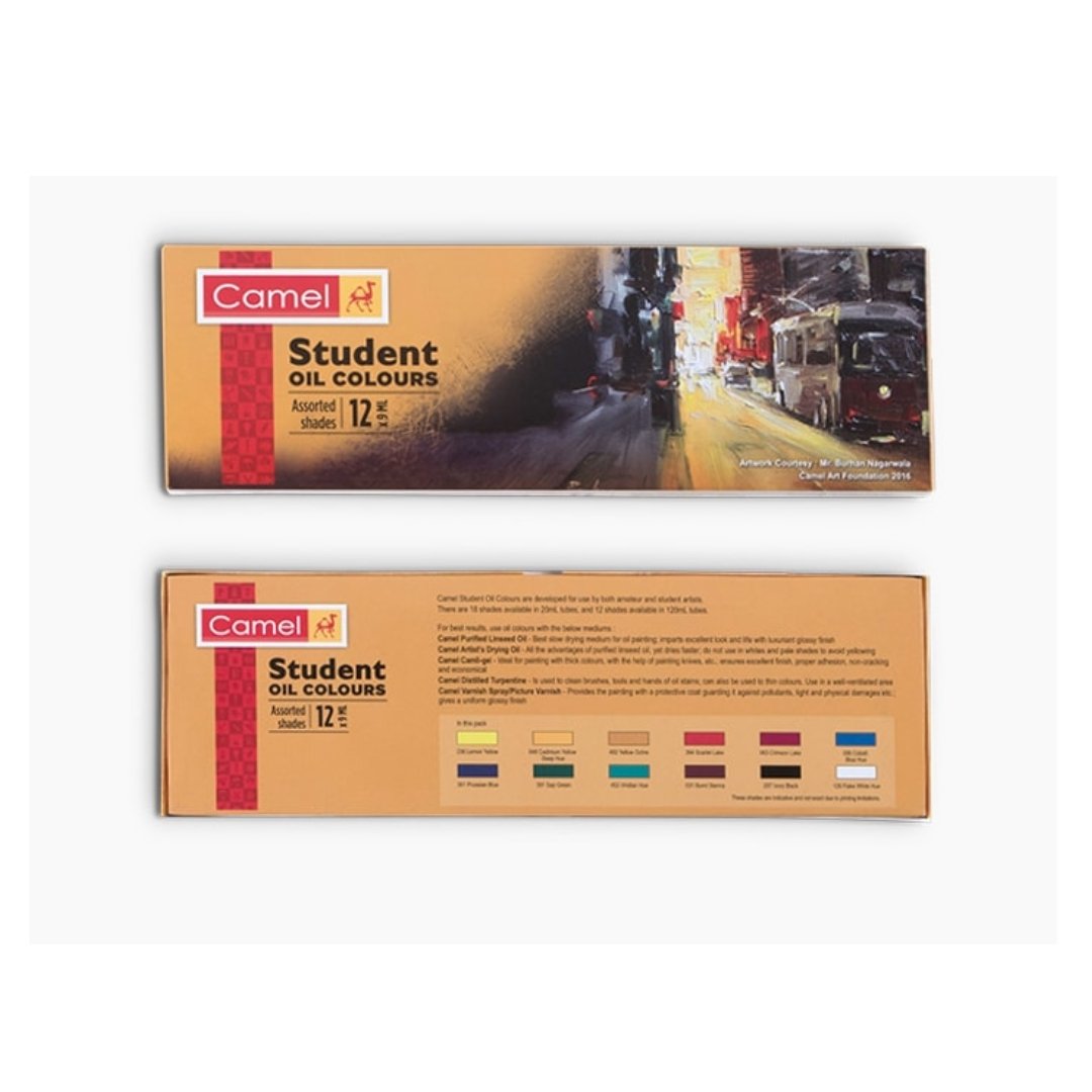 Camel Students Oil Colours-Assorted Shades 12