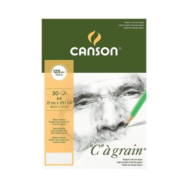 Canson C a Grain 125gsm Lightweight drawing paper, fine grain texture 10 sheets