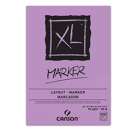 Canson XL Marker 70 GSM A4 Pad of 100 Extra Smooth Sheets