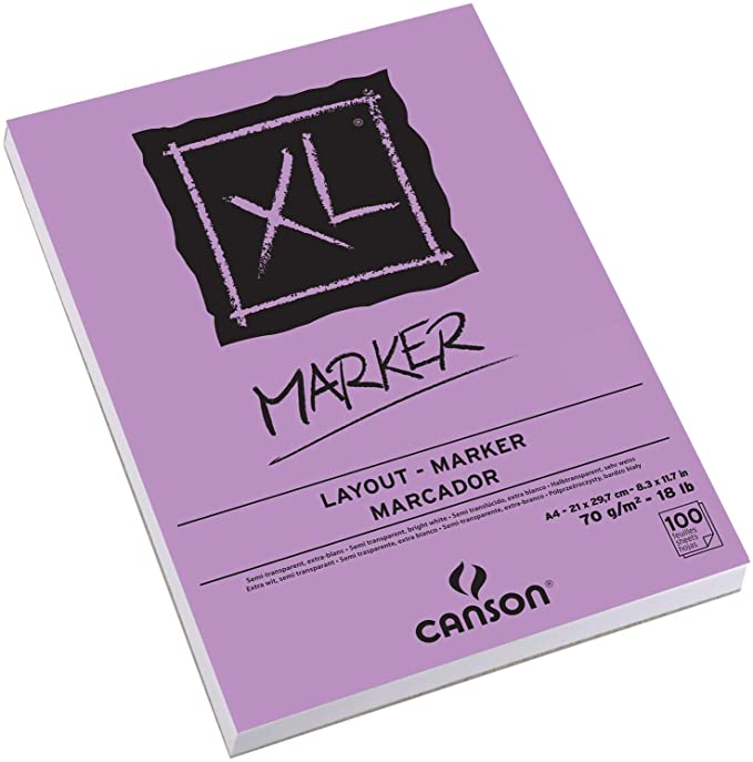 Canson XL Marker 70 GSM A4 Pad of 100 Extra Smooth Sheets