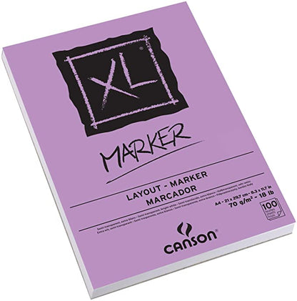 Canson XL Marker 70 GSM A4 Pad of 100 Extra Smooth Sheets