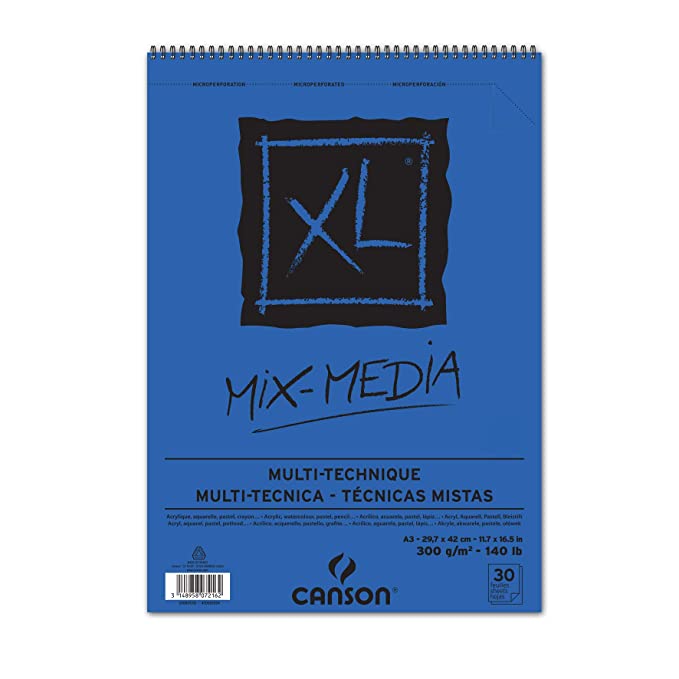 Canson XL Mix Media 300 GSM A3 Album of 30 Multi-Technique