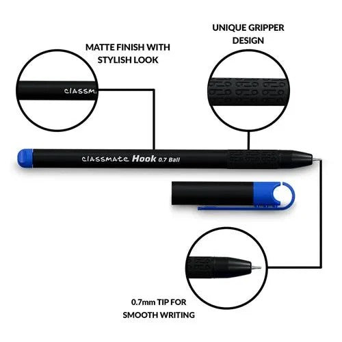 Classmate Hook Ball pen 0.7mm (Pack of 5)