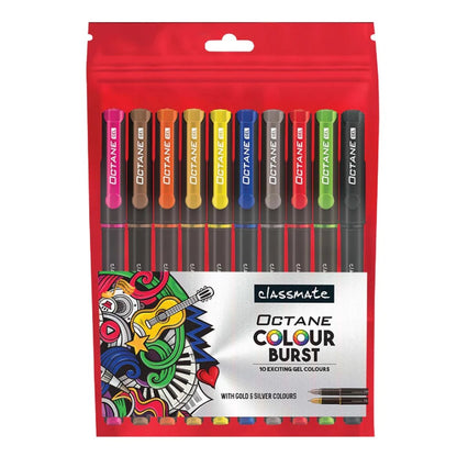 Classmate Octane Colour Burst 0.1mm (Pack Of 10)