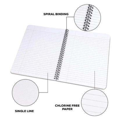 Classmate Plus 6 subject Spiral Notebook (24*18cm)