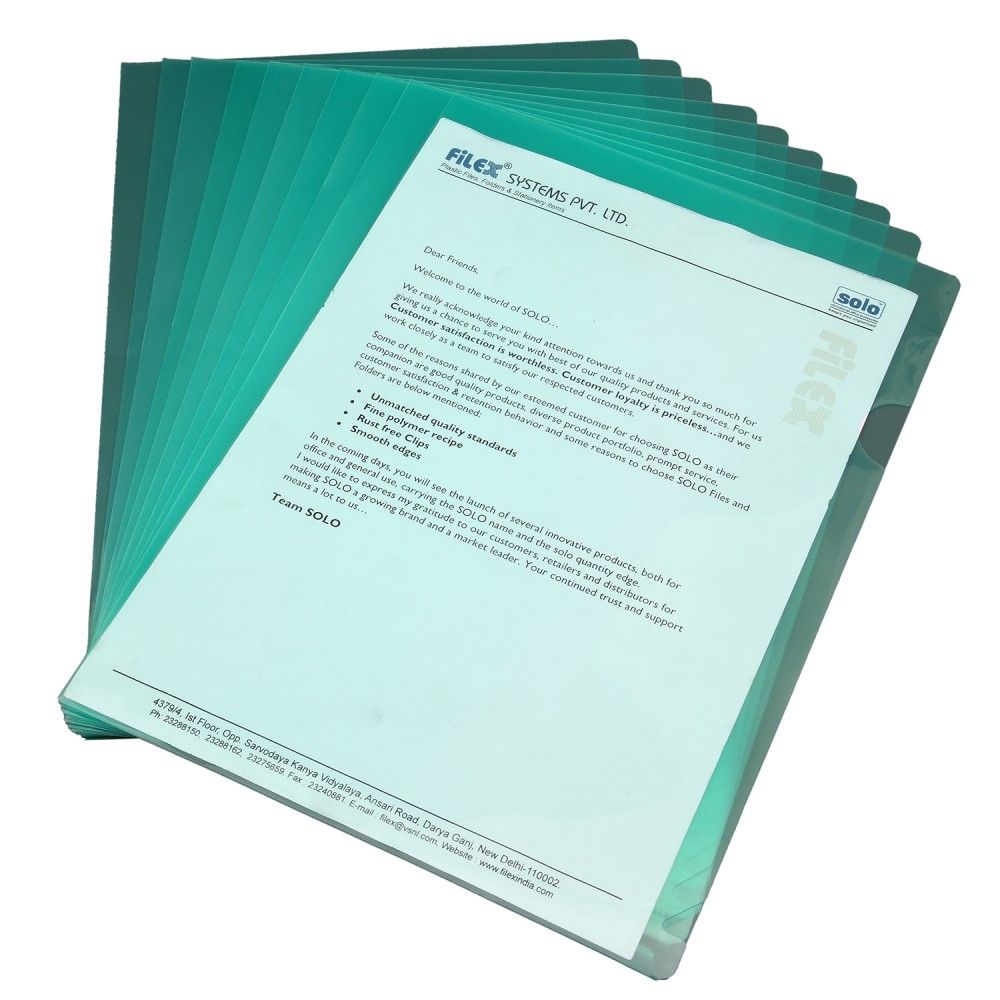 Solo Clear Folder A4 Size Pack Of 10
