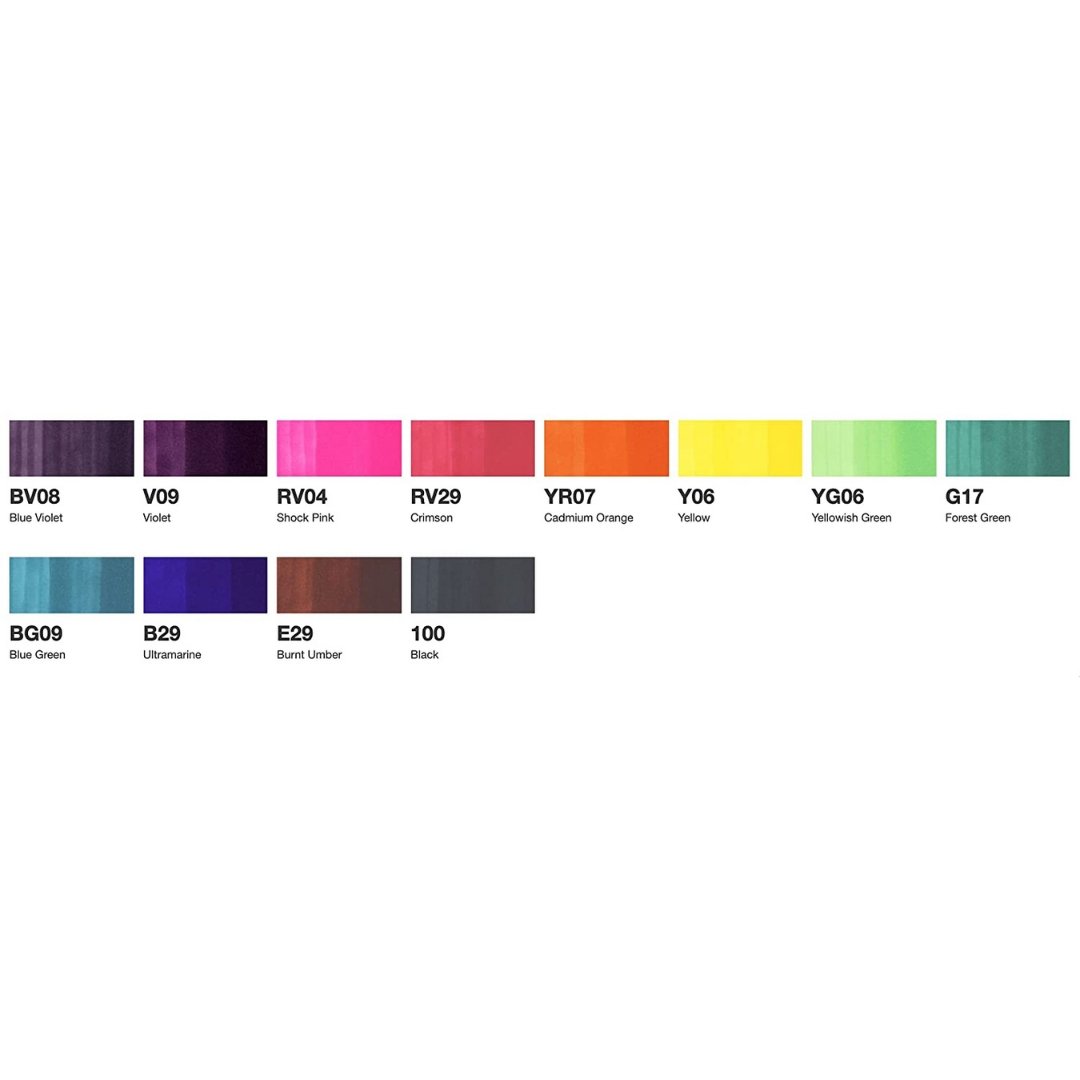 Copic Marker Ciao Basic Set (12 pc)