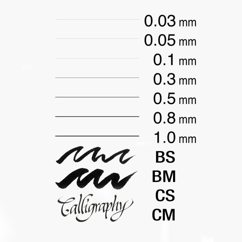 Copic Multiliner Calligraphy Pen CM and CS