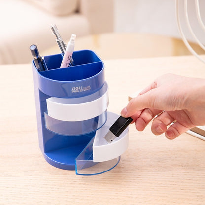 Deli 904 Compartments Plastic Pen Holder