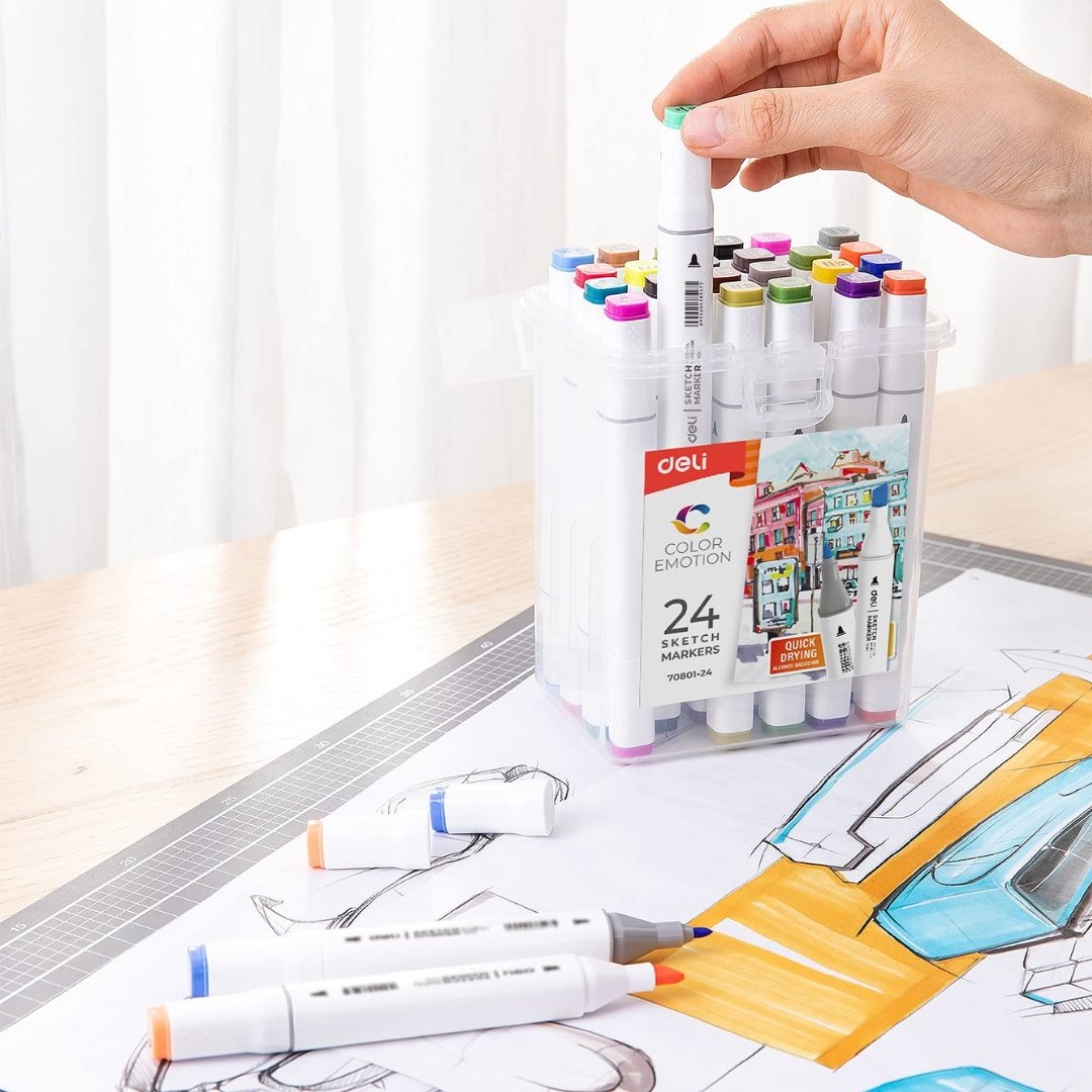 Deli Color Emotion 24 Sketch Markers